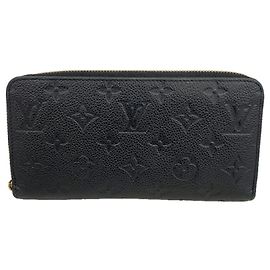 Louis Vuitton Monogram Empreinte Zippy Wallet Black