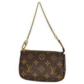 Louis Vuitton Monogram Mini Pochette Accessoires Marrone