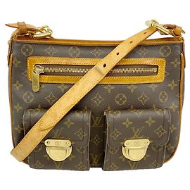Borsa a tracolla Louis Vuitton Monogram Hudson GM Marrone