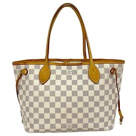 Bolso Louis Vuitton Damier Azur Neverfull PM Blanco