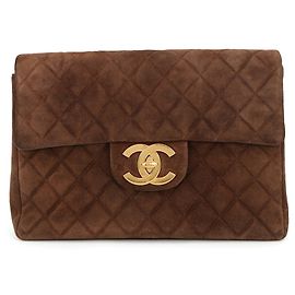 Sac à dos Chanel Matelassé en daim Marron