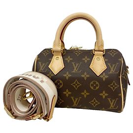Louis Vuitton Monogram Speedy Bandoulière 20 Handbag Red