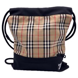 Sac à dos Burberry Nova Check Noir Beige