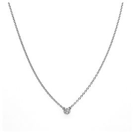 Autre Marque Tiffany & Co. By the Yard Halskette mit einzelnem Diamantanhänger Silber Andere