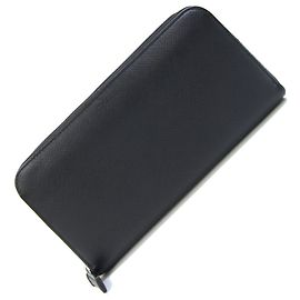 Prada Black Leather Long Wallet Black