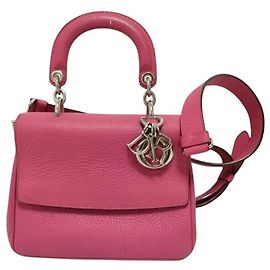 Sac à main en cuir Rose Pink Christian Dior Rose