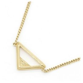 Colar com pendente em metal dourado Prada Dourado