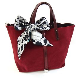 Autre Marque Sac à main en cuir daim rouge Tiffany & Co. Rouge