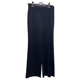 Chanel Schwarze Wollhose Schwarz
