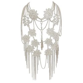 Collana Christian Dior Mata Hari Cristalli Floreali Argento