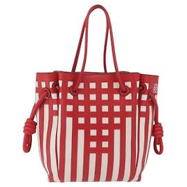 Loewe Flamenco Knot Patchwork Leather Small Rouge