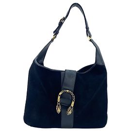 Gucci Vintage Dionysus Hobo Suede Small Noir