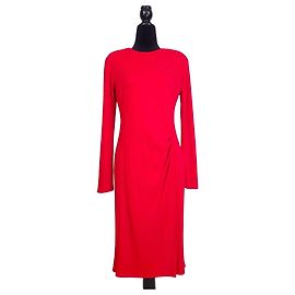 Fendi Robe Vintage en Laine Rouge Rouge
