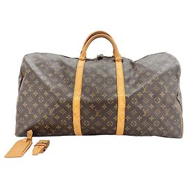 Louis Vuitton Keepall Monogram Canvas 60 Castaño