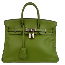 Hermès Hermes Birkin Green Swift com Palladium Hardware 25 Verde