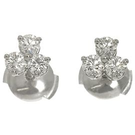 Autre Marque Tiffany & Co. Aria Diamond 3P Stud Earrings in Platinum Other