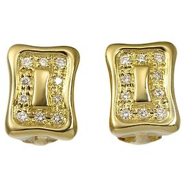 Céline Boucles d'oreilles clips Celine en or jaune 18K avec diamants Autre