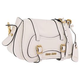 Miu Miu Grace Lux Leather Bianco