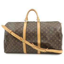 Louis Vuitton Keepall Bandouliere Monogram Canvas 55 Marron