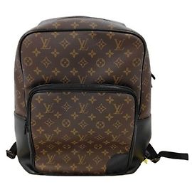 Mochila Louis Vuitton Dean Monogram Macassar Marrom Preto