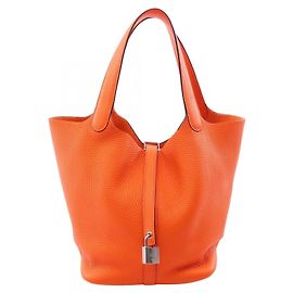 Hermès Hermes Picotin Lock MM Orange Mini Handbag Orange