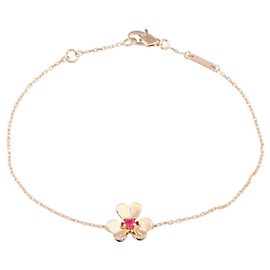 Van Cleef & Arpels Frivole Mini Ruby Bracelet Pink Golden