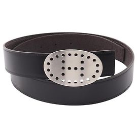 Hermès Cinturón reversible Hermes Evelyne Castaño Negro Plata