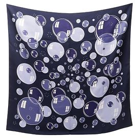 Hermès Pañuelo de seda Hermes Carre 90 Bal de Bulles Azul Azul marino