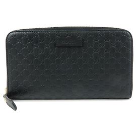 Gucci Zip Organizer Microguccissima Leather Black