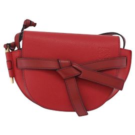 Loewe Metal Gate Leather Small Vermelho
