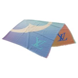 Chal de lana Louis Vuitton Monogram Gradient Multicolor
