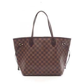 Saco Tote Louis Vuitton Neverfull MM Marrom Damier ebene