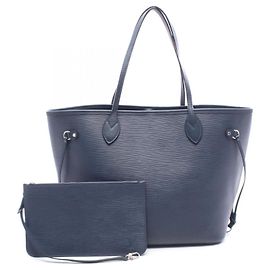Louis Vuitton Neverfull MM Tote Bag Navy blue