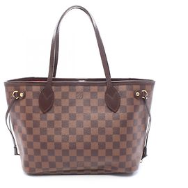 Saco Tote Louis Vuitton Neverfull PM Marrom Damier ebene