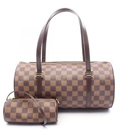 mala de mão Louis Vuitton Papillon 30 Marrom Damier ebene