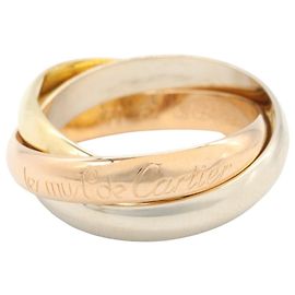Anel Cartier Trinity em ouro branco rosa e amarelo Dourado