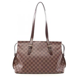 Sac cabas Louis Vuitton Chelsea Marron Damier ebène