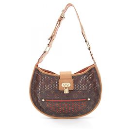 Bolsa de Ombro Louis Vuitton Demi Lune Marrom
