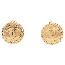 Pendientes Chanel Coco Mark Circle Dorado