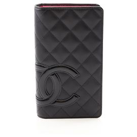 Cartera larga bi-fold Chanel Cambon Line Negro