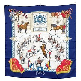 Hermès Lenço de seda multicolorido Hermes Carre 90 Multicor
