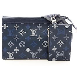 Louis Vuitton Gaston Wearable Wallet Shoulder Bag Navy blue