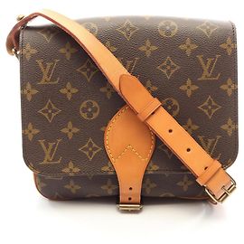 Louis Vuitton Cartouchiere MM Shoulder Bag Brown