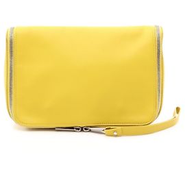 Bottega Veneta Yellow Leather Clutch Bag/Handbag Yellow