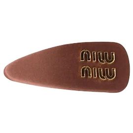 Barrette Miu Miu en soie rose Rose