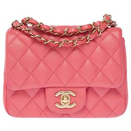 Sac CHANEL Timeless/Classique en Cuir Rose - 104023 Rose