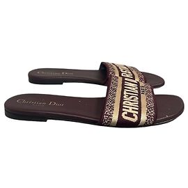 Mules Dior Dway bordeaux T.36,5 Bordò