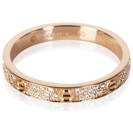 Anel Cartier Love Mini Modelo Ouro Rosa e Diamantes Outro