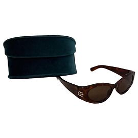 Gucci Óculos de Sol Acetato Tartaruga Marrom