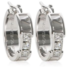 Orecchini a cerchio Atlas Tiffany & Co. in oro bianco e diamanti Altro